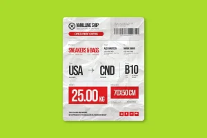Shipping Fragile Sticker Label