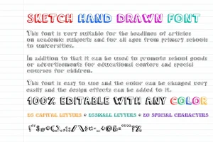 Sketch Hand Drawn Font
