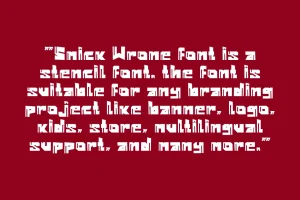 Smick Wrone – Stencil Font