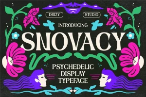 Snovacy – Psychedelic Display Font