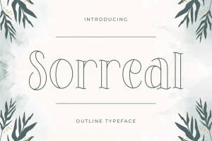 Sorreal – Outline Typeface