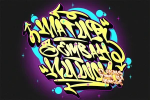 Space Oddity | Album Music Graffiti Font Vol. 8