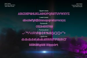 Spectron – Techno Scifi Neon Outline Sans