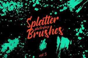 Splatter Stamp Photoshop Brushes Vol. 5