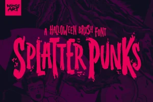 Splatterpunks – A Halloween Brush Font