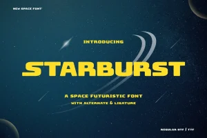 Starburst – A Space Futuristic Font