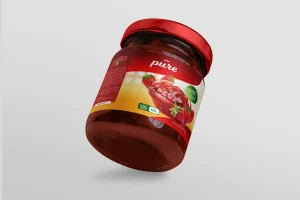 Strawberry Jam Sticker Label Design
