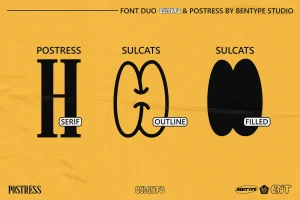 Sulcats – Bubble Font Duo