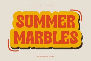 Summer Marbles – Beach & Retro Vibes Font