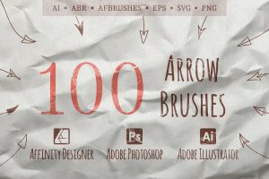 100 Stretchless Arrow Brushes