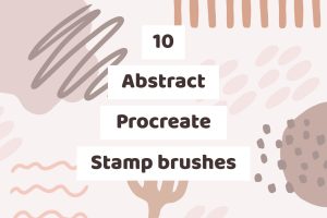10 Abstract Stamp Procreate Brushes
