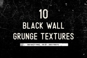 10 Black Wall Grunge Textures