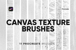 10 Canvas Texture Brushes Procreate