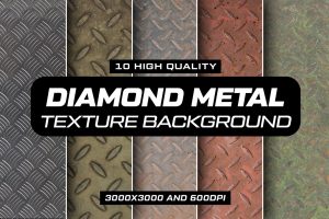 10 Diamond Metal Texture Background