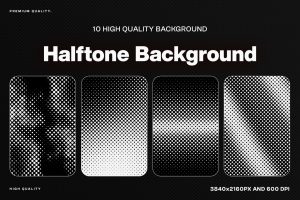 10 Dotted Halftone Background Textures