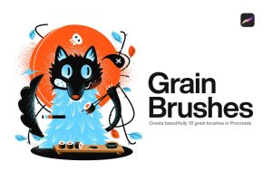 10 Grain Brushes Procreate