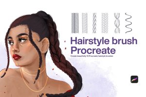 10 Hairstyle Brush Procreate