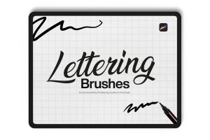 10 Lettering Brushes Procreate
