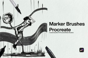 10 Marker Brushes Procreate