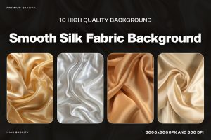 10 Realistic & Smooth Silk Fabric Background