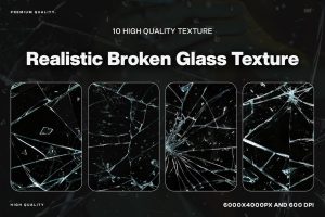 10 Realistic Broken Glass Texture