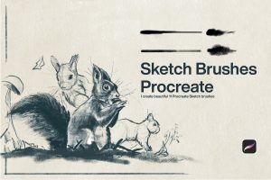 10 Sketch Brushes Procreate