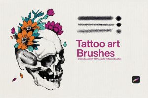 10 Tattoo Art Brushes Procreate
