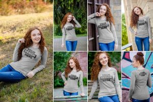10 Women’s Heathered Long Sleeve Shirt Mockups