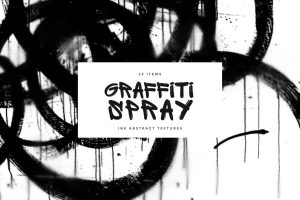 12 Black Spray Graffiti Textures