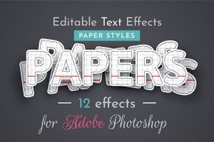 12 Paper Raster Text Effects