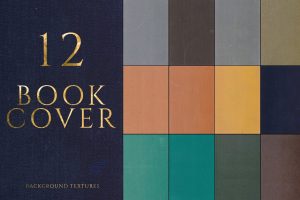12 Vintage Book Cover Texture, Grunge Overlays
