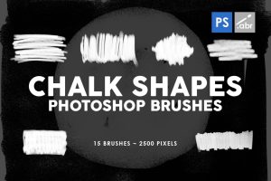 15 Chalk Shapes Photoshop Stamp Brushes