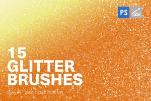 15 Glitter Paper Photoshop Stamp Brushes