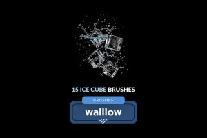 15 Realistic ice cube photoshop brushes