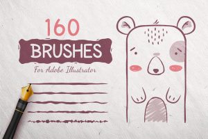 160 Doodle Vector Brushes For Adobe Illustrator