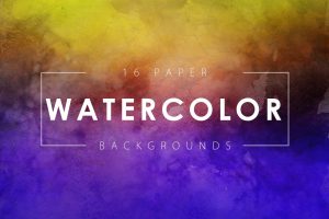 16 Watercolor Paper Backgrounds Vol. 2