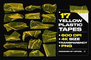 17 Yellow Plastic Tapes