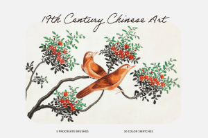 19th Century Chinese Art Procreate Brushes