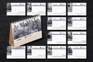 2023 Desk Calendar Layout