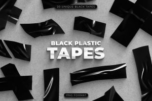 20 Black Plastic Tapes
