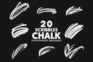 20 Chalk Scribbles Brushes