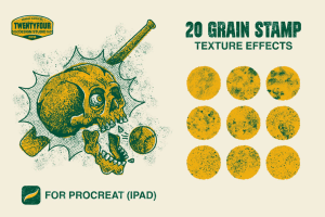 20 Grain Stamps Procreate Brush