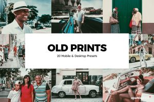 20 Old Prints Lightroom Presets & LUTs