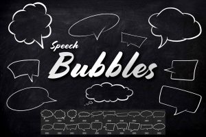 20 Speech Bubbles Photoshop Brushes