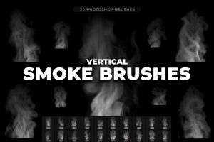 20 Vertical Smoke Brushes