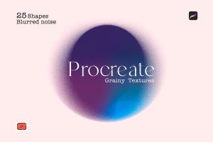 25 Grainy Stamps for Procreate