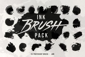 25 Splatter Ink Brush Pack