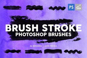26 Brush Stroke Photoshop Brushes