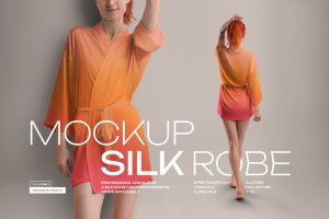 2 Mockups of a Silk Robe. Vol 02