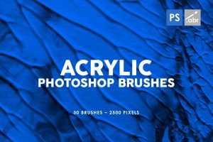 30 Acrylic Texture Photoshop Brushes Vol. 1